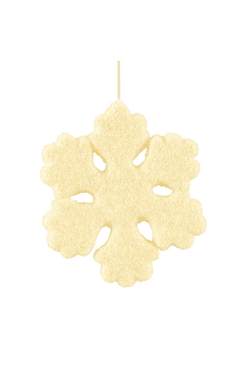 Snowflake Ornament, Main, color, Beige