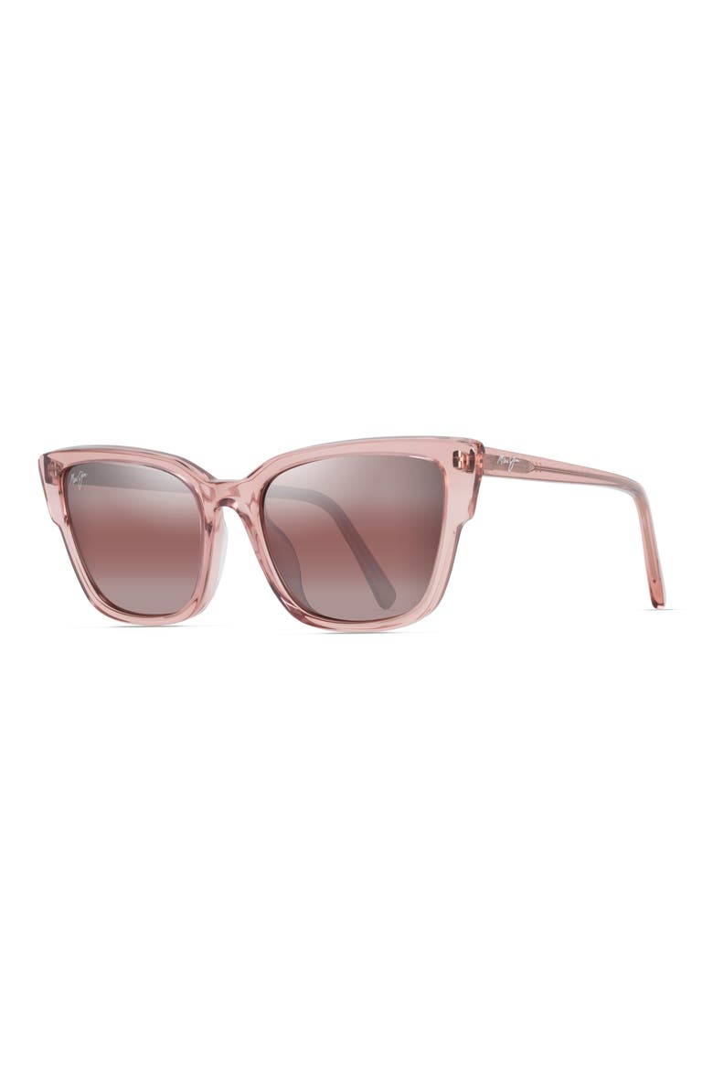 Kou 55mm Polarized Cat Eye Sunglasses, Alternate, color, TRANSLUCENT PINK