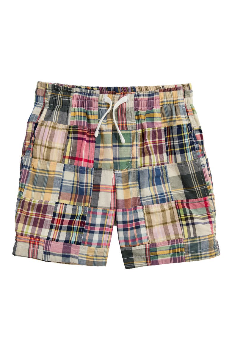 Kids' Plaid Pull-On Short, Main, color, MULTI PATCHWORK