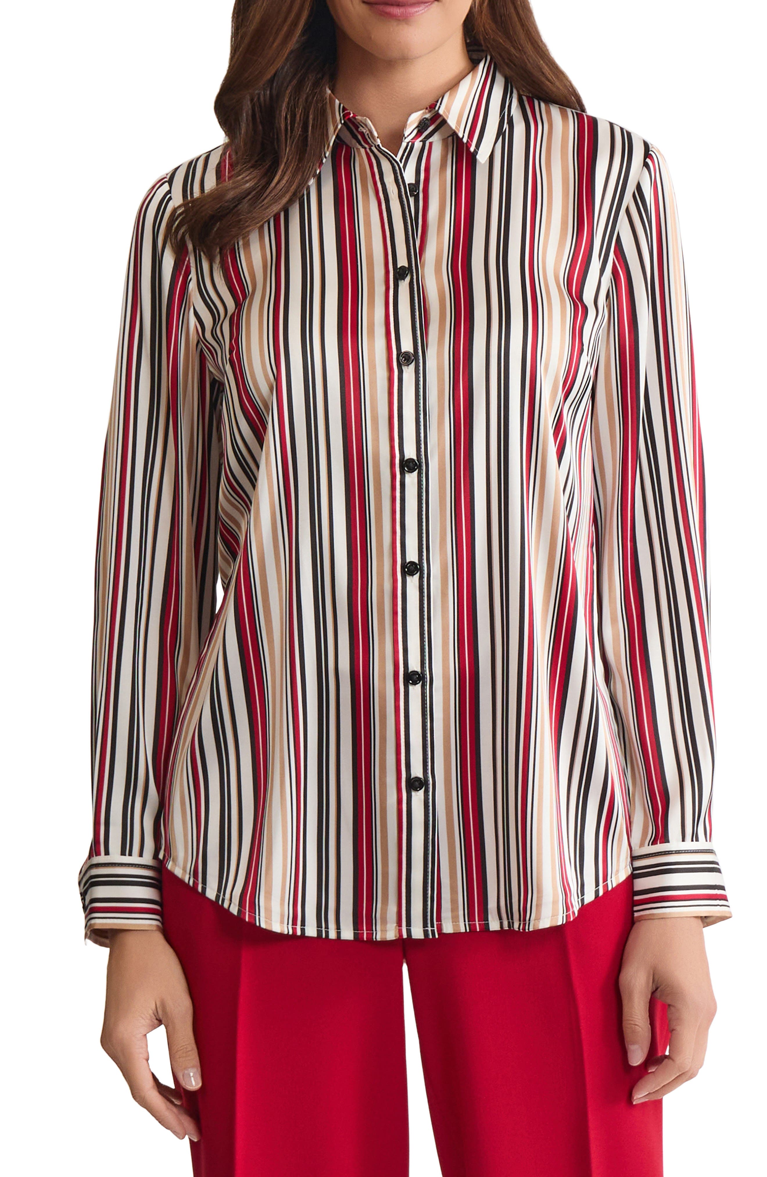 Stripe Button-Up Shirt