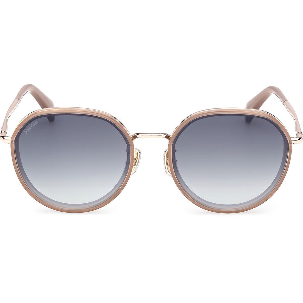 Max Mara 57mm Round Sunglasses