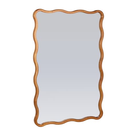 Wavy Mirror with Scalloped Frame