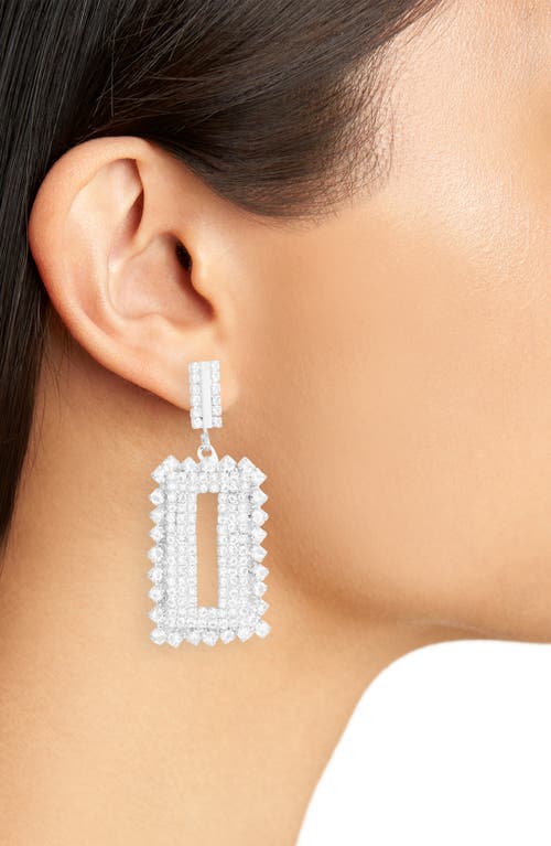 Tasha Pavé Crystal Rectangular Drop Earrings