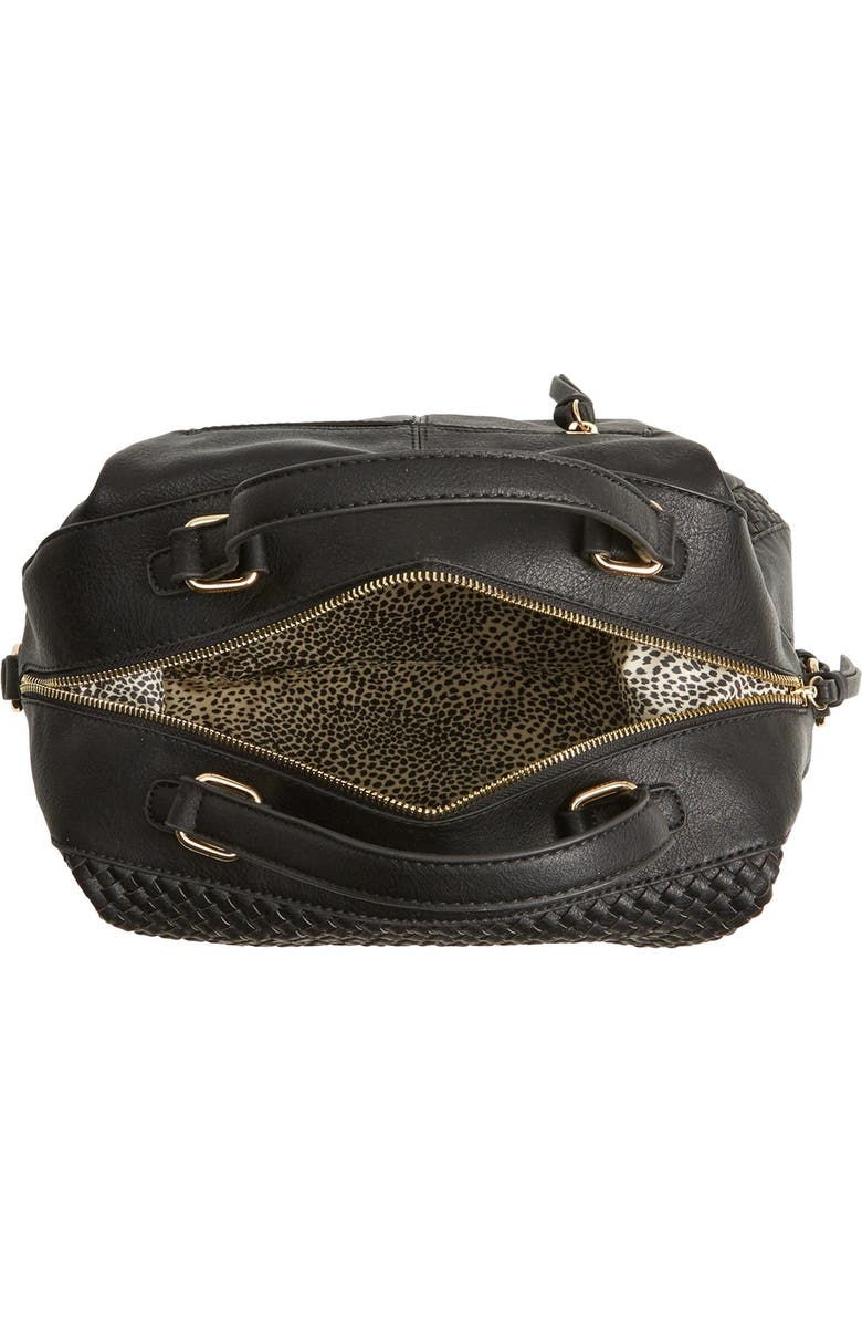 Sole Society 'Paxley' Woven Faux Leather Satchel, Alternate, color,