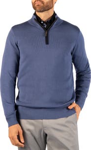 TailorByrd Fine Knit Quarter Zip Sweater