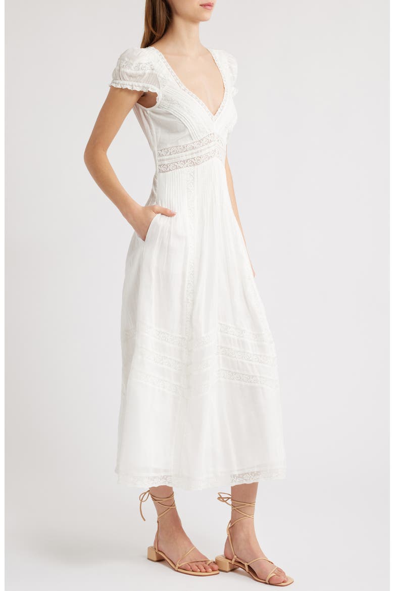 Suvi Lace Trim Cocktail Dress, Alternate, color, WHITE
