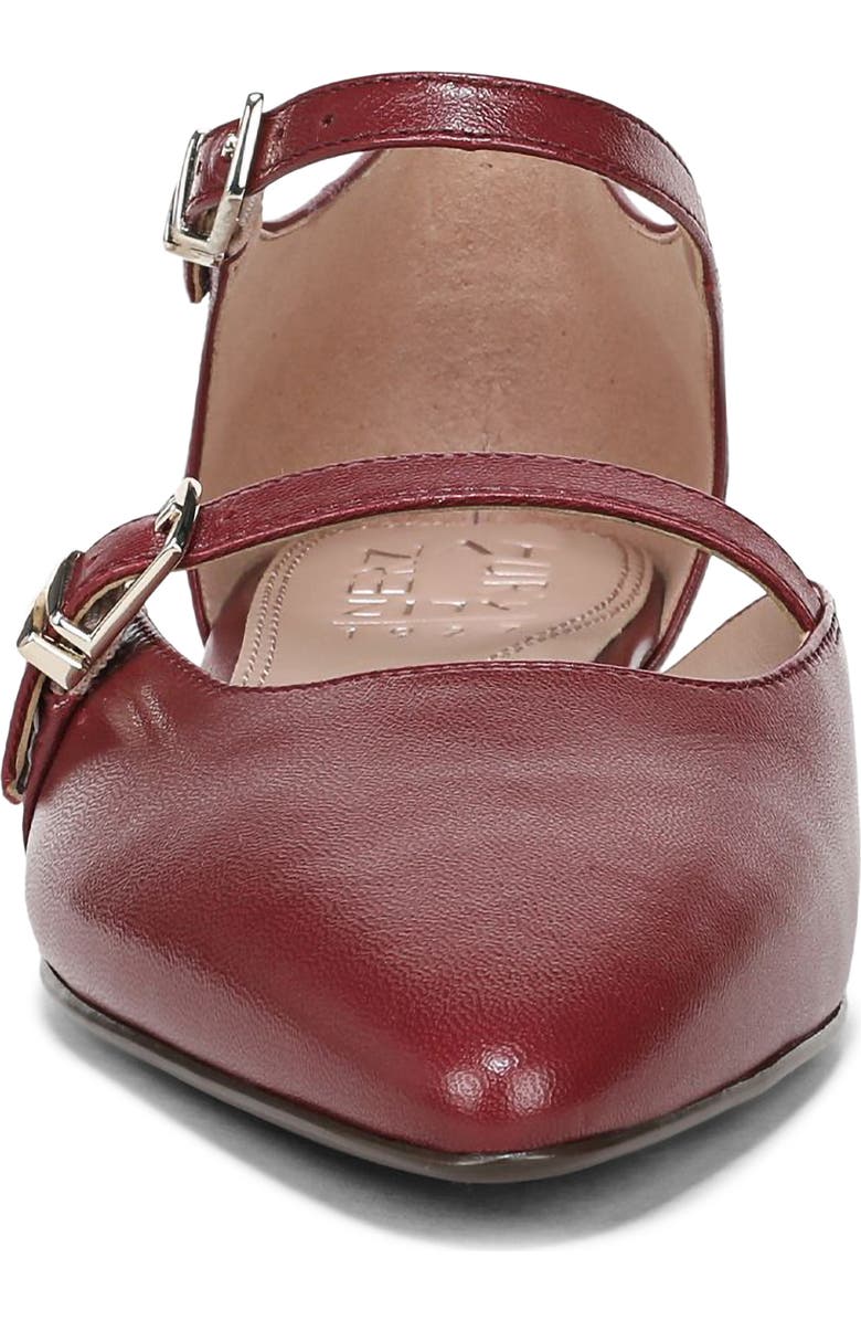 Naturalizer Harmony Ankle Strap Pointed Toe Flat, Alternate, color, Cranberry Red