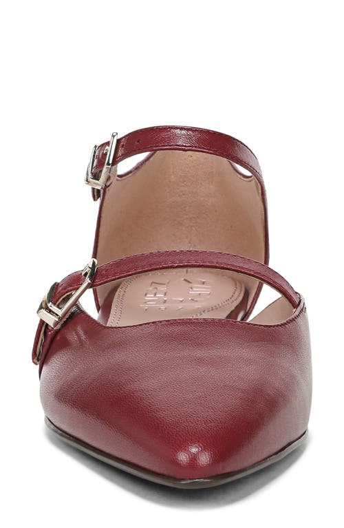 Naturalizer Harmony Ankle Strap Pointed Toe Flat In Red