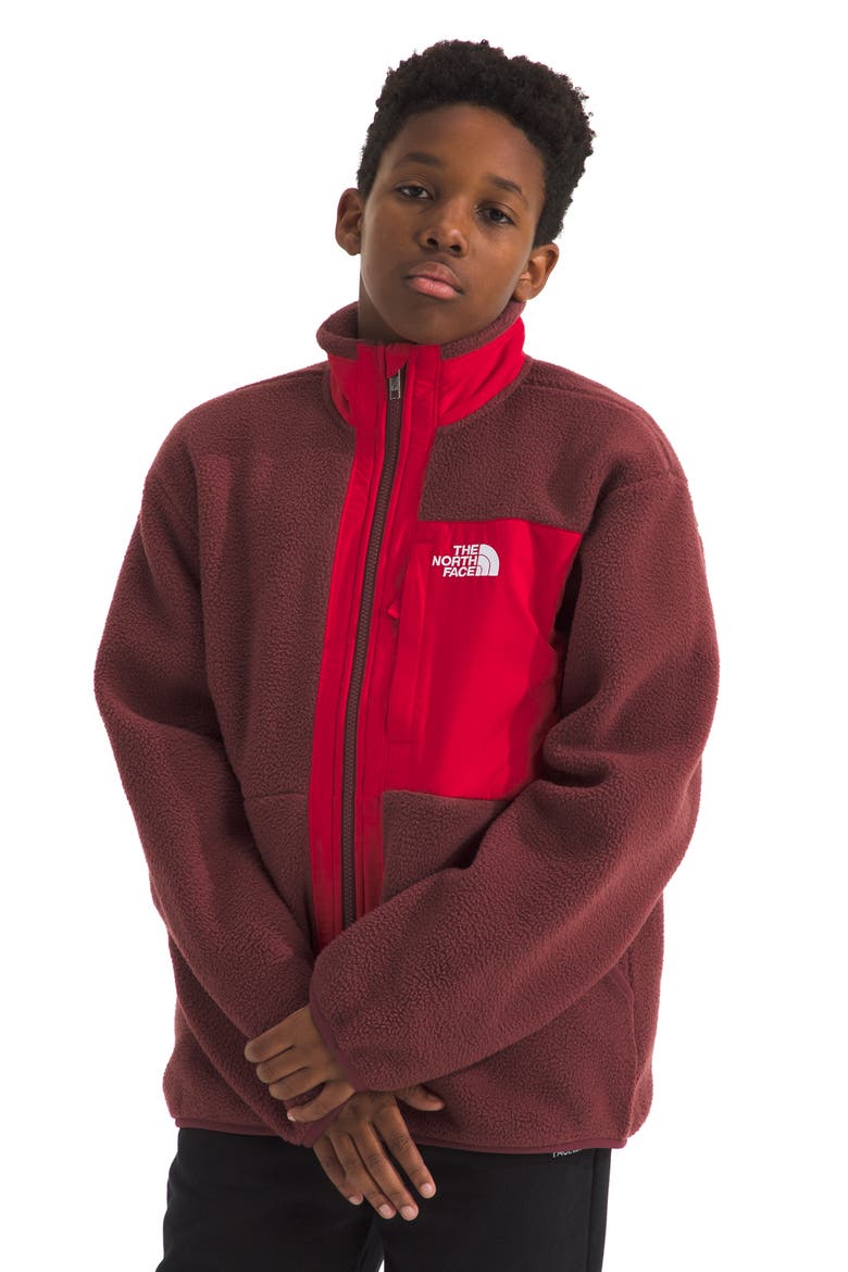 Kids' Yumiori Full Zip Fleece Jacket, Alternate, color, SUMAC/ TNF RED