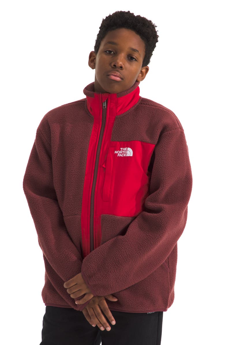 The North Face Kids' Yumiori Full Zip Fleece Jacket, Alternate, color, Sumac/ Tnf Red