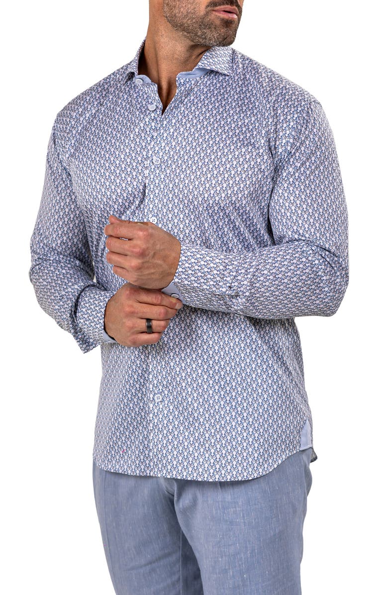 Maceoo Einstein Marthyr 0245 Contemporary Fit Button-Up Shirt, Alternate, color, 