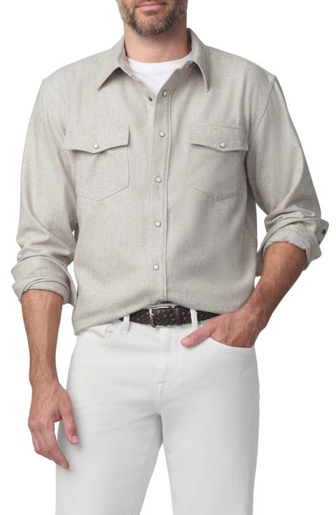 Double Pocket Western Flannel Shirt Jacket