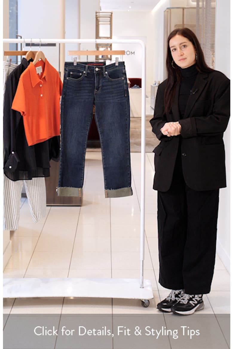 Sweet Straight Raw Hem Mid Rise Crop Straight Leg Jeans video
