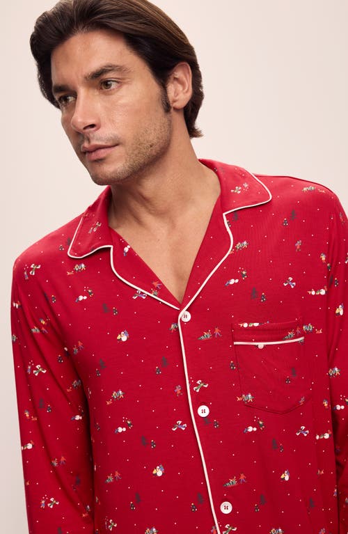 Eberjey William Print Pajamas In Red