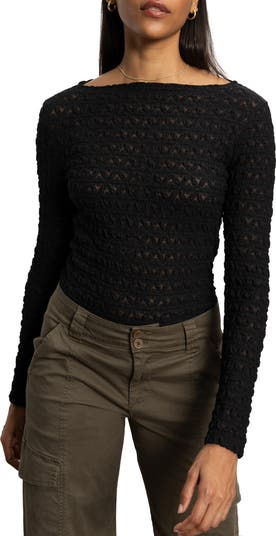 Stax Boat Neck Mesh Top | 10-12 main image 1