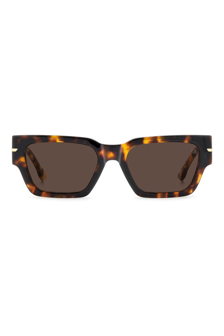 53mm Square Sunglasses, Main, color, BROWN HAVANA/ BROWN