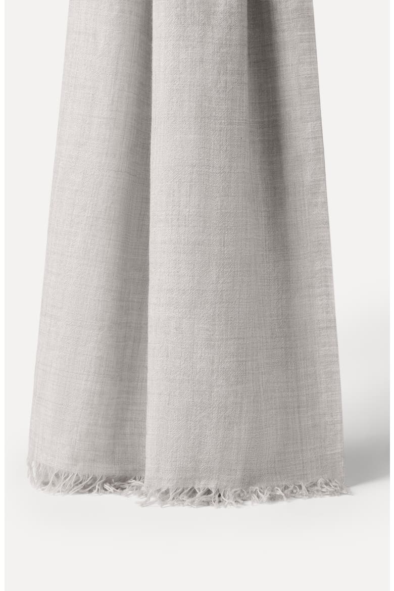 Cashmere and silk scarf, Alternate, color, Light Grey