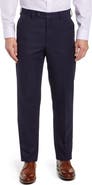 Berle Classic Fit Flat Front Microfiber Performance Trousers