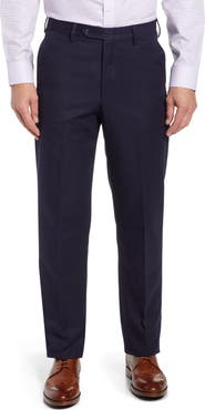 Berle Classic Fit Flat Front Microfiber Performance Trousers