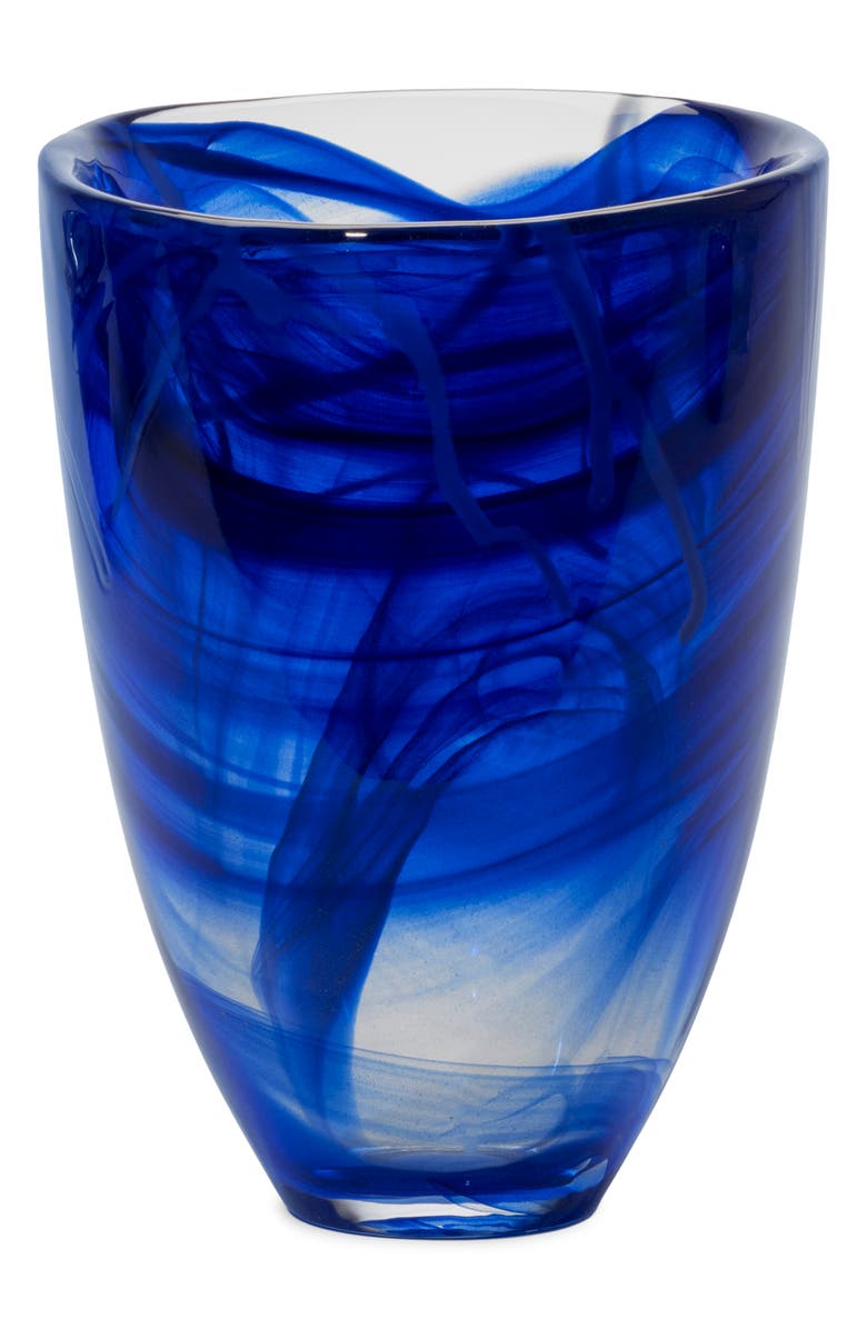 Kosta Boda Contrast Vase, Main, color, Blue