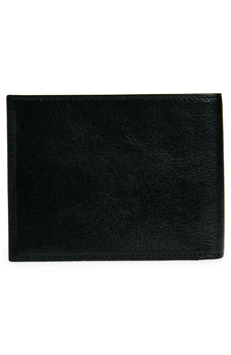 Bosca ID Flap Leather Wallet, Alternate, color, Black