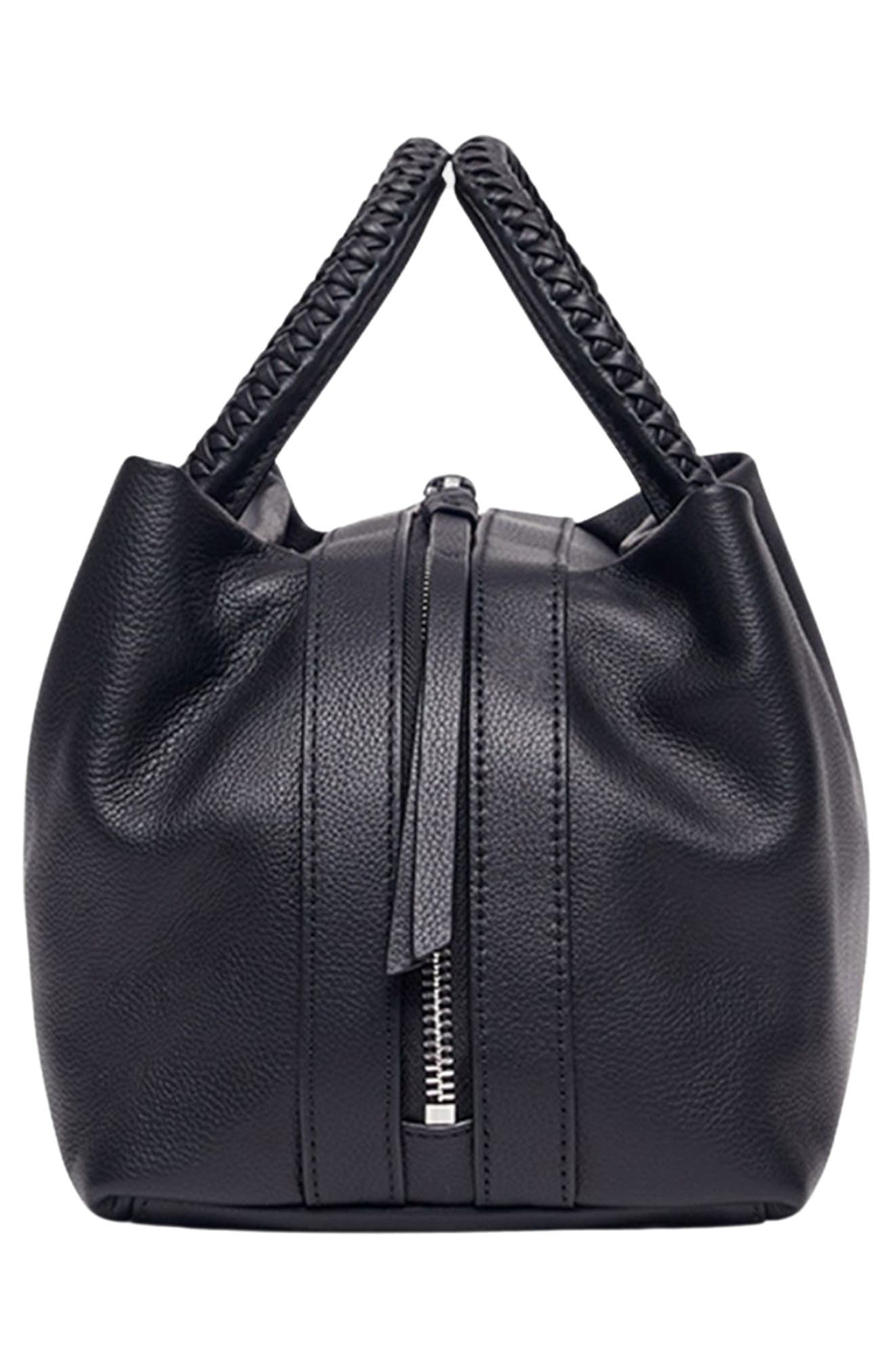 Oryany Roy Leather Satchel, Alternate, color, Black