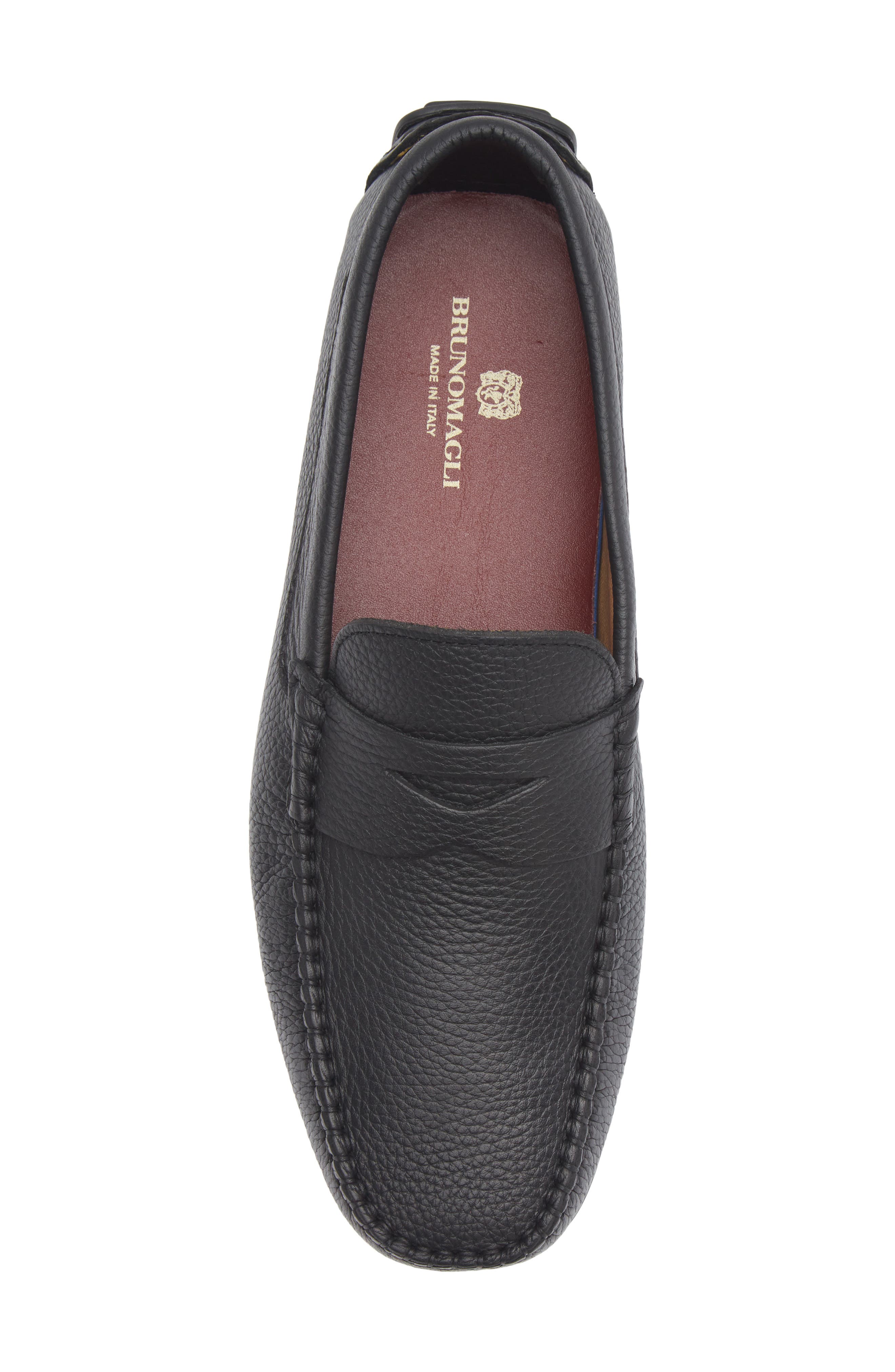 Tommy Perforated Driving Loafer, Alternate, color, BLACK TUMBLED