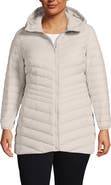 Lands' End Plus Size Wanderweight Packable Down Long Jacket