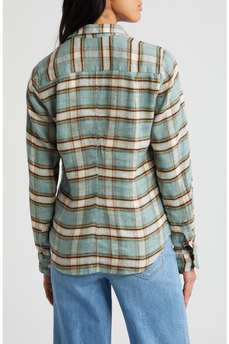 Barry Tailored Fit Button-Up Shirt, Alternate, color, GREEN/ SAND/ BLACK PLAID