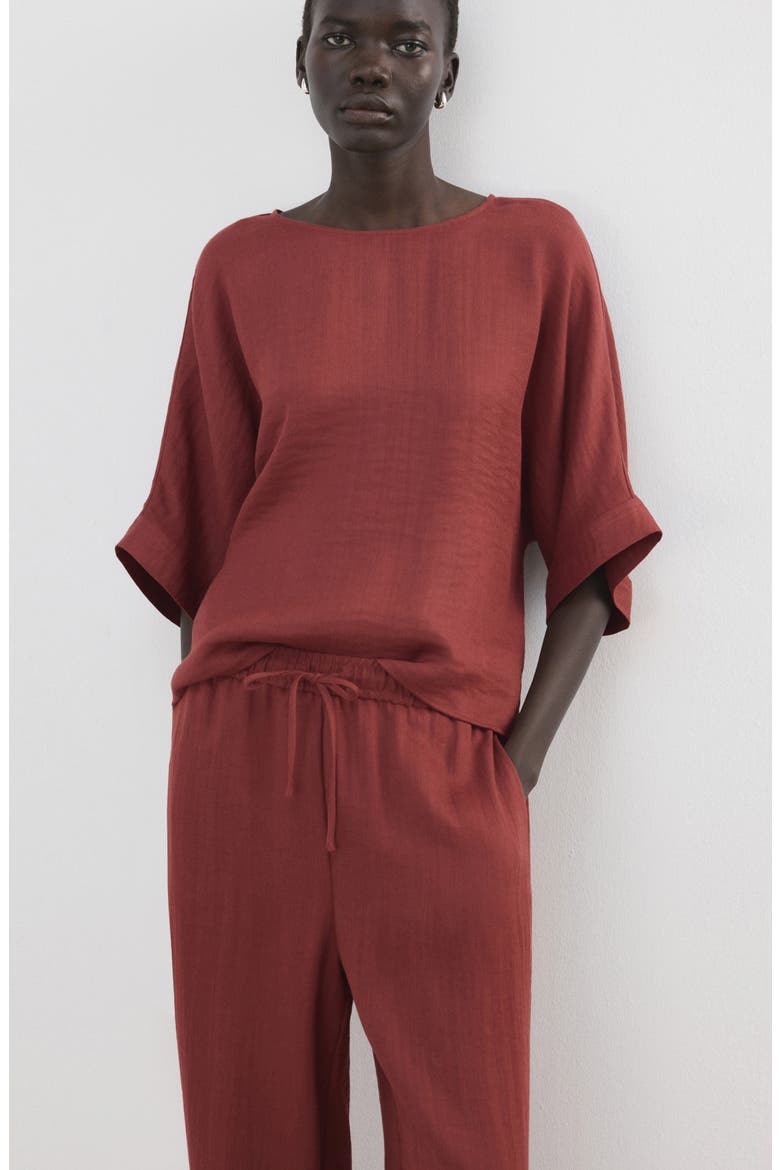 High Waist Palazzo Pants, Alternate, color, RED