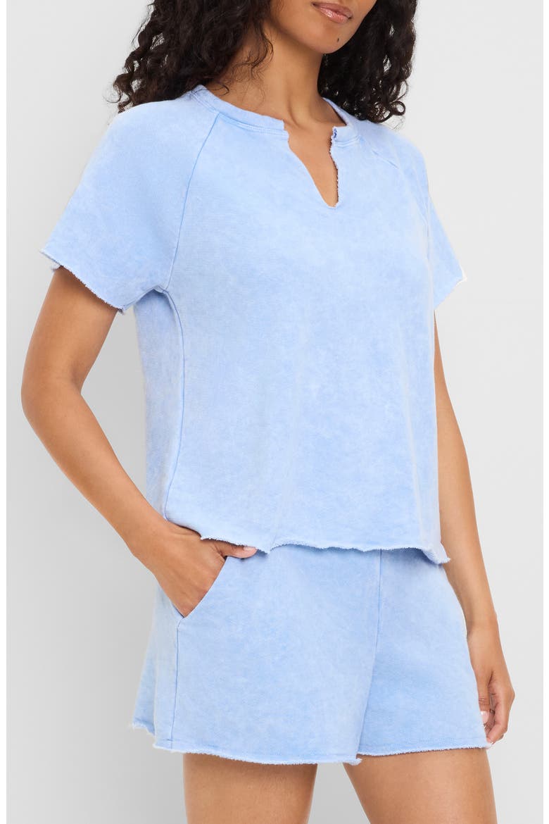 Jessie Notched Neck T-Shirt, Alternate, color, SKY