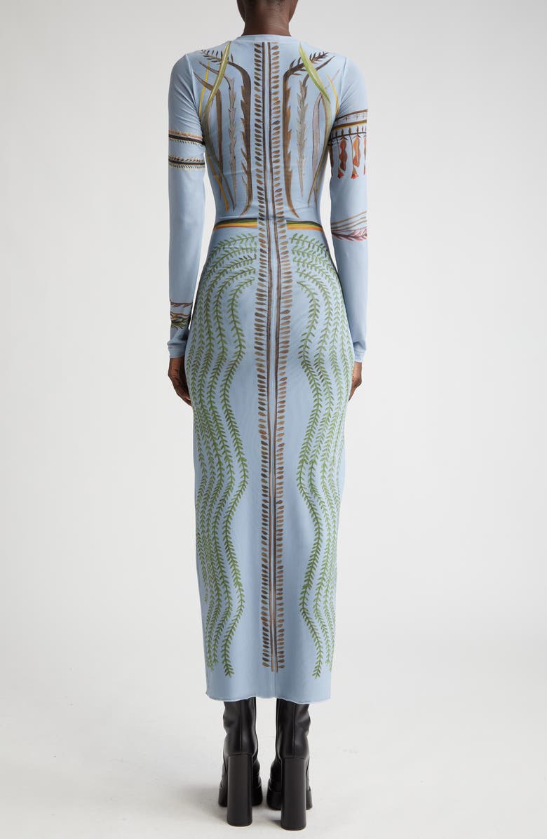Altuzarra Atalanti Botanical Print Stretch Mesh Dress, Alternate, color, 