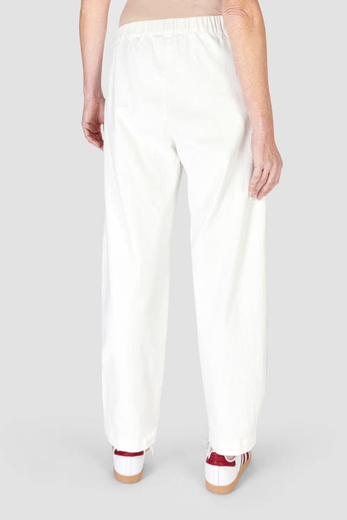 ALEMBIKA ALEMBIKA RELAXED, SLIGHTLY TAPERED WHITE DENIM PANTS