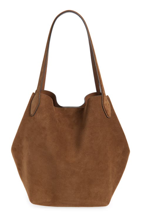 The Shopper Tote in Soft Grain Suede