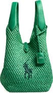 Polo Ralph Lauren Raffia & Leather Medium Tote