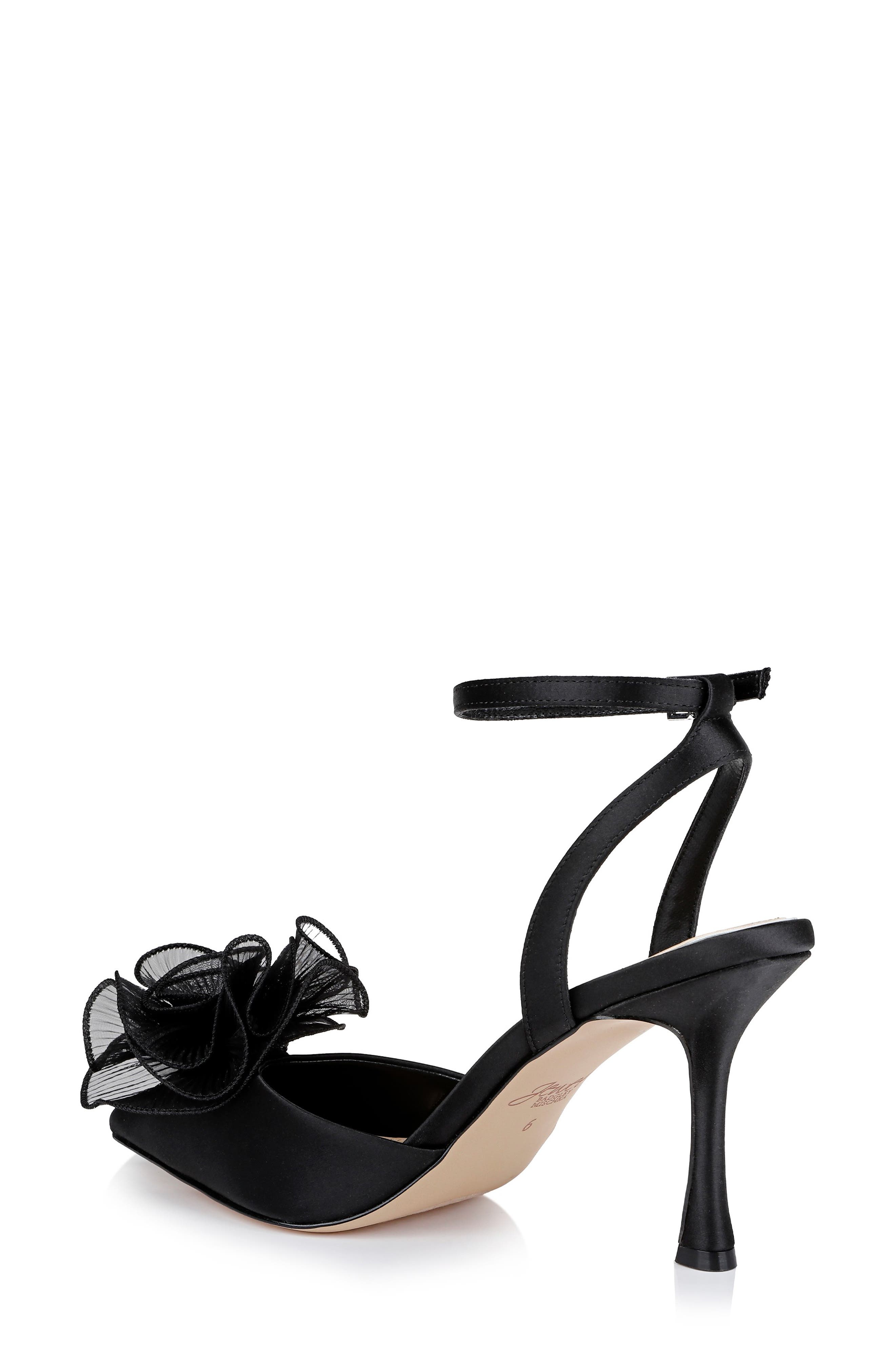 Taylee Embellished Ankle Strap Pump, Alternate, color, BLACK SATIN