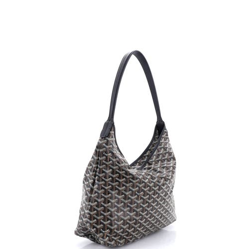 Pre-owned Goyard  Goyard Boheme Hobo Printed Coated Canvas In Black