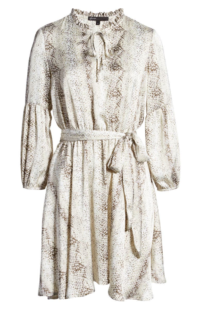 GIBSONLOOK Gibson x City Safari Tara Gibson Tie Neck Satin Dress, Alternate, color,