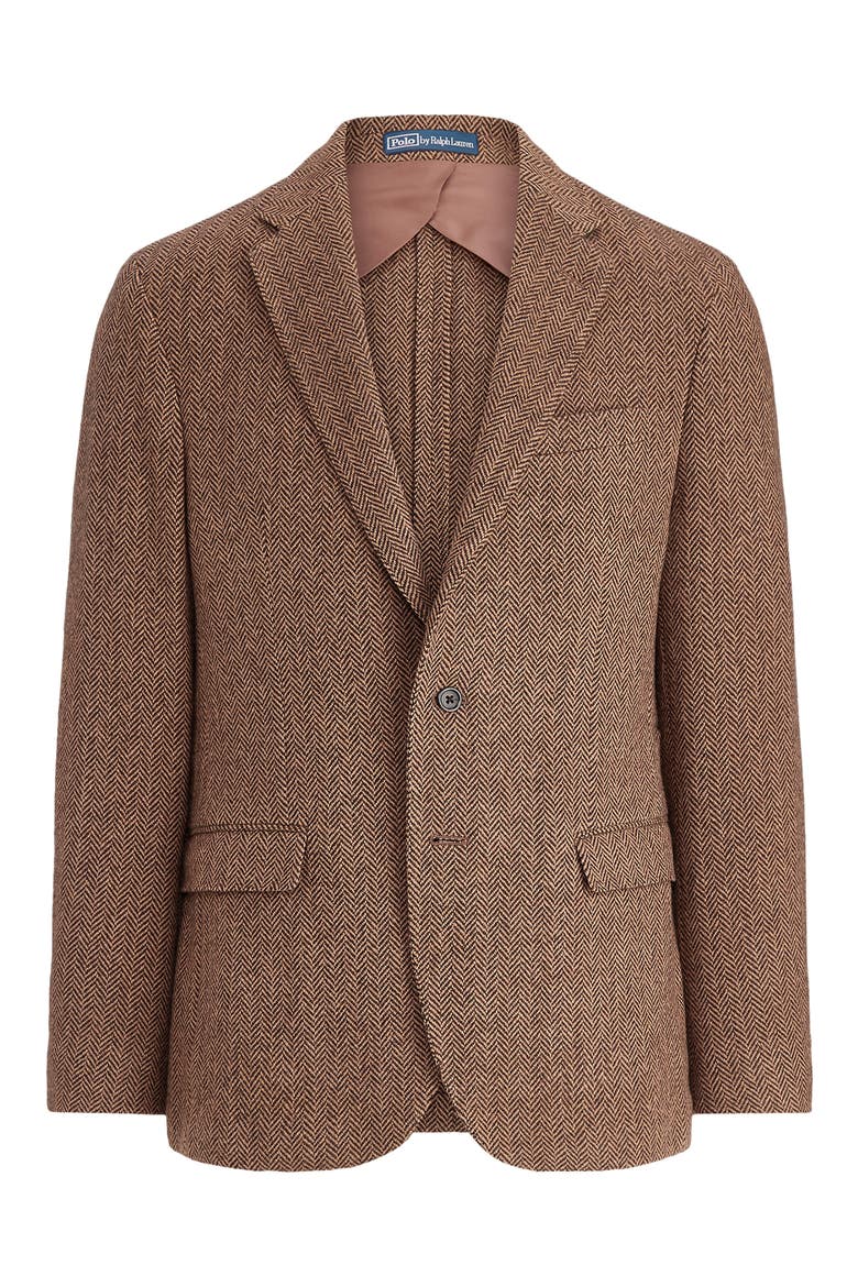 Herringbone Sport Coat, Alternate, color, BROWN