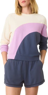 Marine Layer Colorblock Cotton Terry Sweatshirt