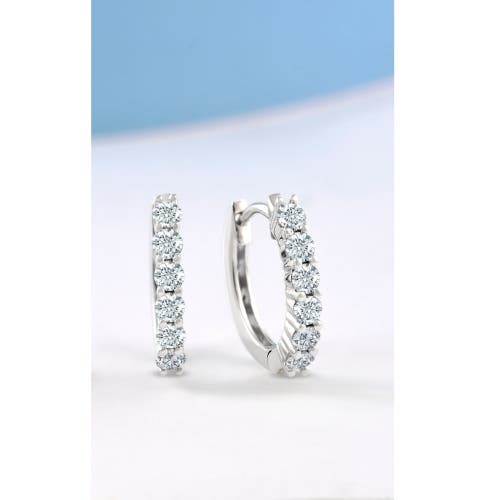 Bliss Diamond 3/4 Cttw Lab Grown Diamond Hoops In 10k White Gold