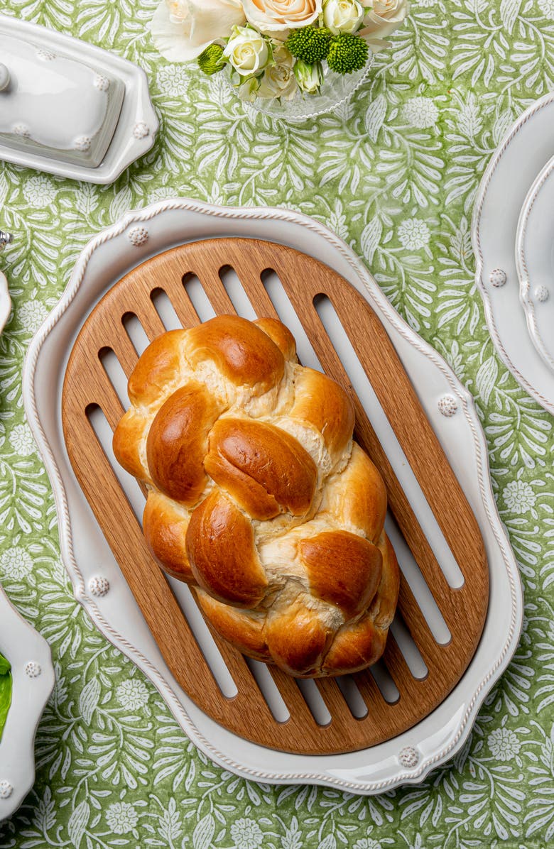 Juliska Berry & Thread Ceramic Challah Board, Alternate, color, Whitewash