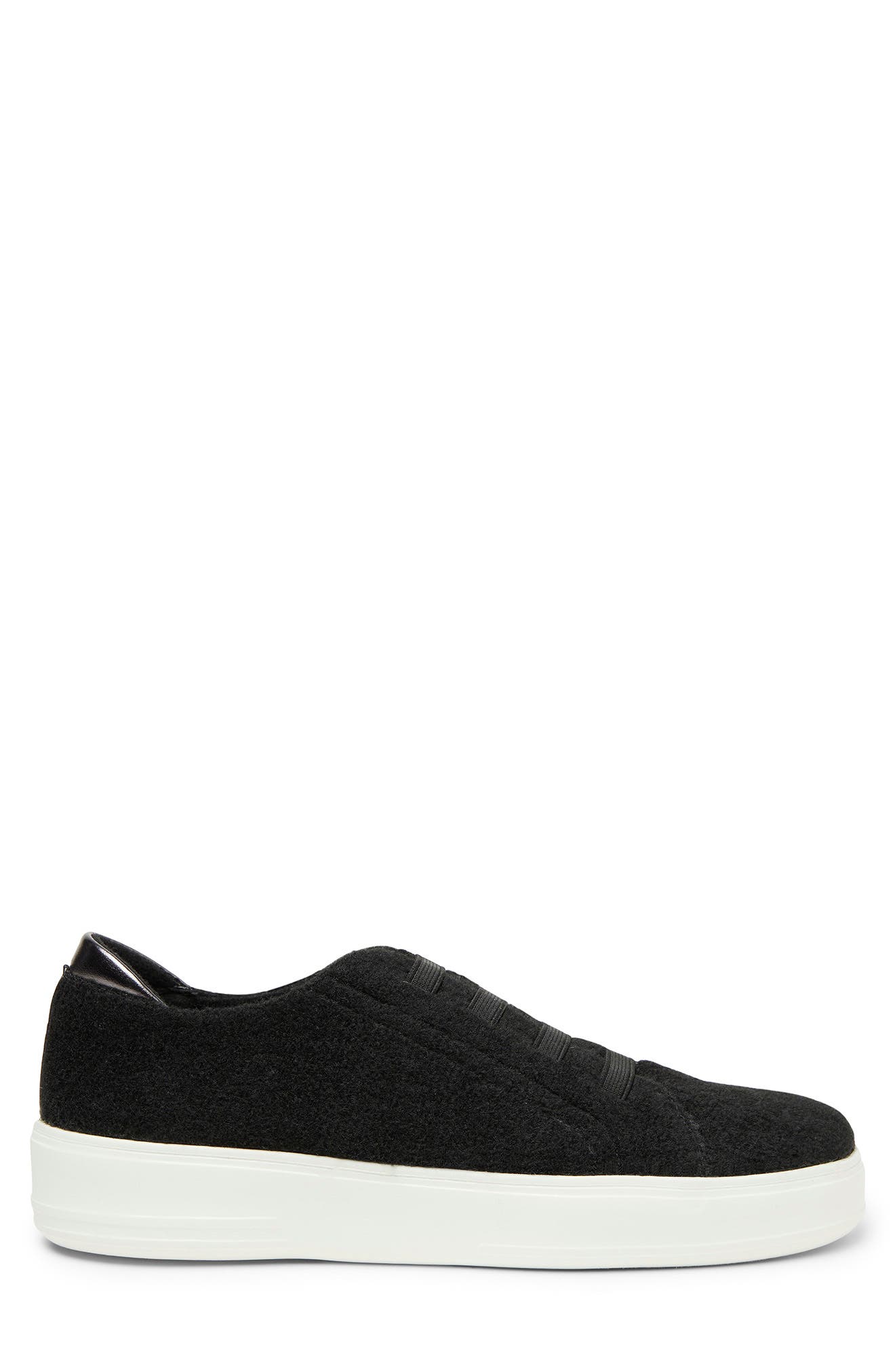 ORIGINAL COMFORT BY DEARFOAMS Sport Foam Elastic Lace Slip-On Sneaker, Alternate, color, Black