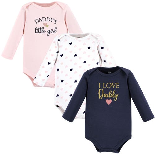 Hudson Baby Little Soft Cotton Long-sleeve One-piece 3pk