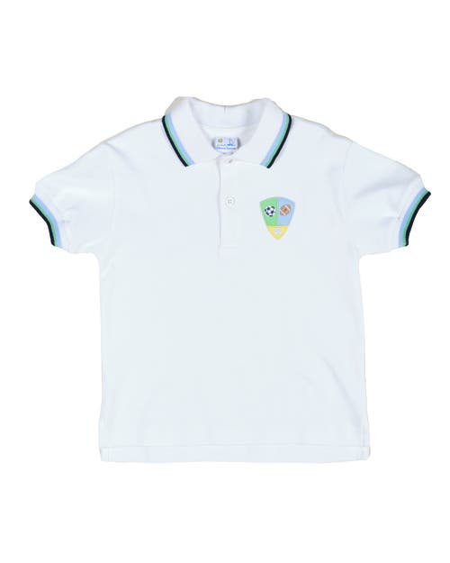 FLORENCE EISEMAN FLORENCE EISEMAN KNIT POLO WITH SPORT BALLS