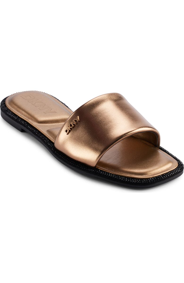 DKNY Bavant Slide Sandal, Main, color, Bronze