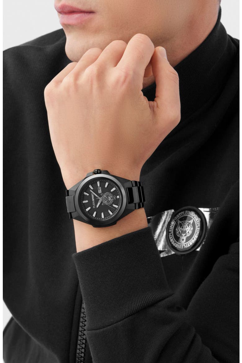 Tigermaster Quartz Bracelet Watch, 47mm, Alternate, color, BLACK