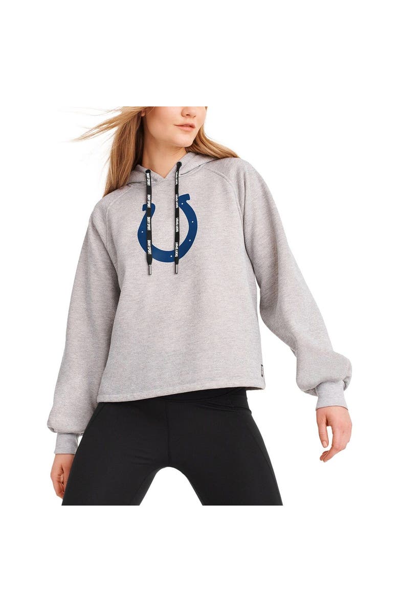 DKNY SPORT Women's DKNY Sport Heather Gray Indianapolis Colts Debbie Dolman Raglan Pullover Hoodie, Main, color, Heather Gray
