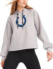 DKNY SPORT Women's DKNY Sport Heather Gray Indianapolis Colts Debbie Dolman Raglan Pullover Hoodie
