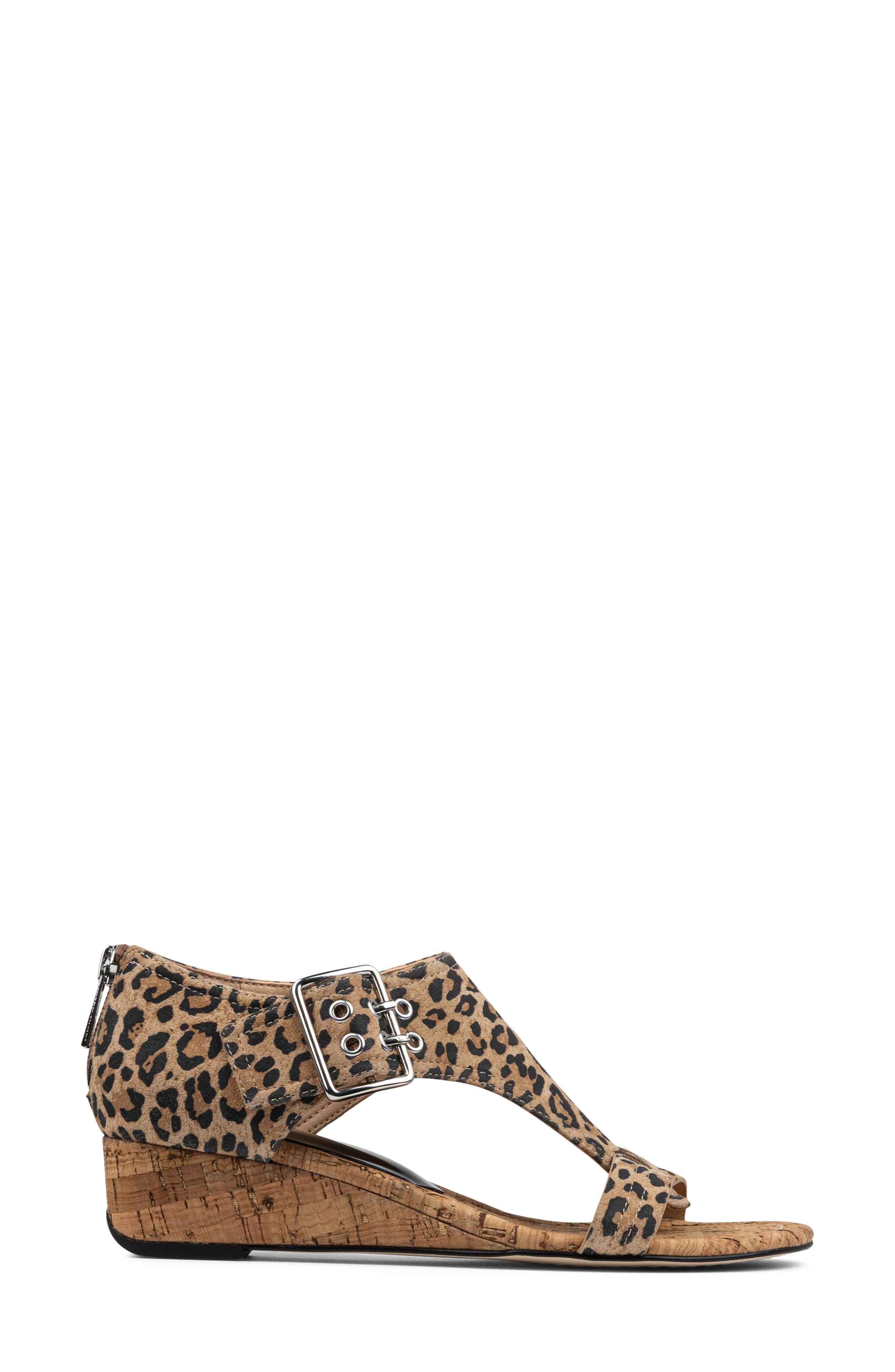 Donald Pliner Mid Wedge Sandal, Alternate, color, Leopard
